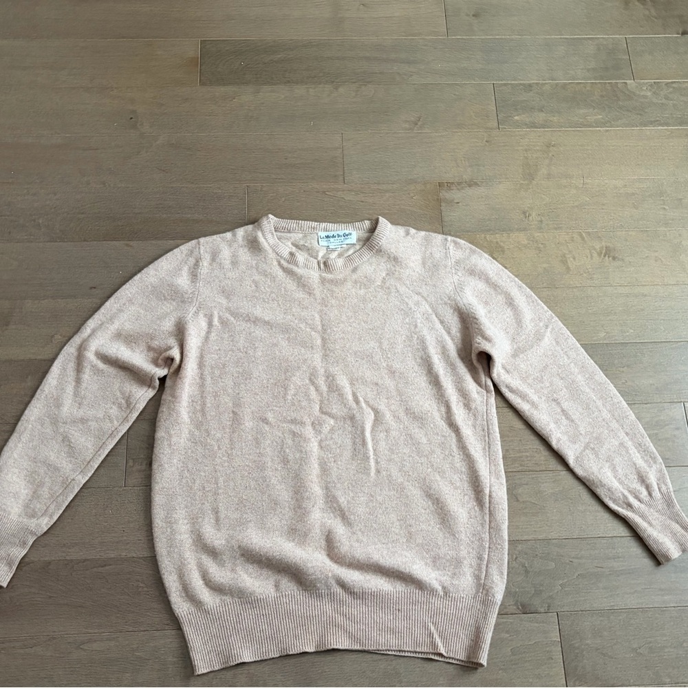 Vintage La Mode Du Golf Beige Cashmere Sweater